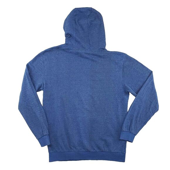 DC Shoes Skate Hoodie Mens Large Blue Skater Punk Stencil Athleisure California - Picture 2 of 5
